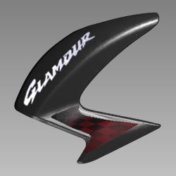 Set Left Side Front Cowl Black For Glamour Fi | Hero