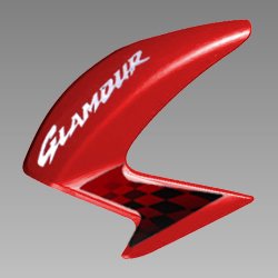 Set Left Side Front Cowl Candy Blazing Red For Glamour Fi | Hero