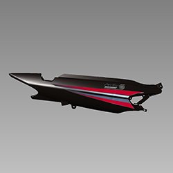 Set Right Side Seat Cowl(pnb, Nh-b08m(ty-2) For Hero Achiever