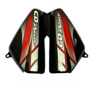 Side Panel For Hero Cd 100 Deluxe | 2008 Model | Type2 Sticker | Black & Red Colour