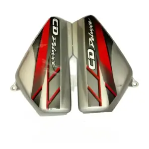 Side Panel For Hero Cd 100 Deluxe | 2012 Model | Type4 Sticker | Silver & Red Colour