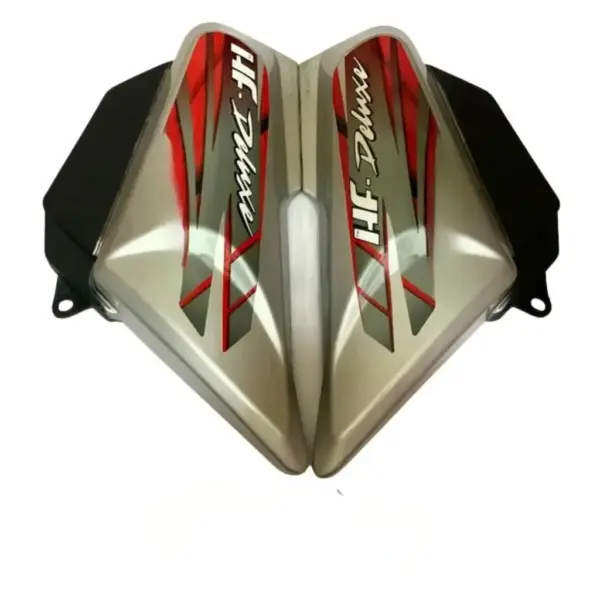 Side Panel For Hero Cd 100 Deluxe | Hf 100 Deluxe | 2016 Model | Type1 | Silver & Red Colour