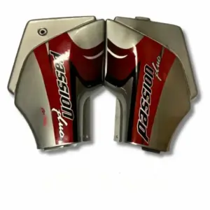 Side Panel For Hero Passion Plus | D Silver & Red Colour
