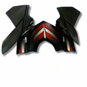 Side Panel For Hero Passion X Pro | Type 2 | Set Of 4 | Black & Red Colour