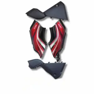 Side Panel For Hero Passion Xpro | Type 1 | Set Of 4 | Black & Red