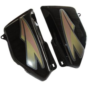 Side Panel / Side Cowl Set Fit For Hero Cd-deluxe Old Model (spld. Type) Black (golden Sticker)