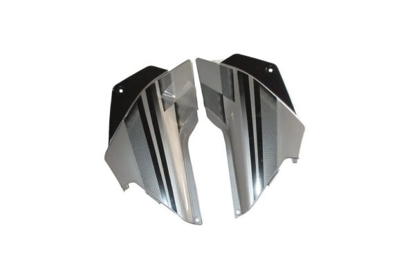 Side Panel / Side Cowl Set Fit For Hero Glamour Latest Cloud Silver For Black Bike