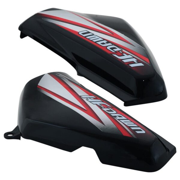 Side Panel / Side Cowl Set Fit For Hero Hf Dawn Type-3 Black (red Sticker)