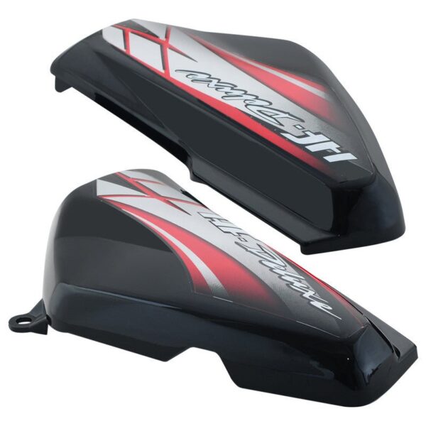 Side Panel / Side Cowl Set Fit For Hero Hf-deluxe Black (red Sticker)