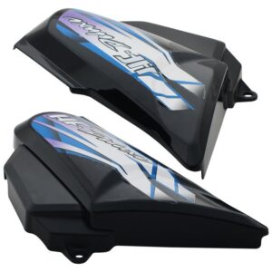 Side Panel / Side Cowl Set Fit For Hero Hf-deluxe Type 3 Black (blue Sticker)