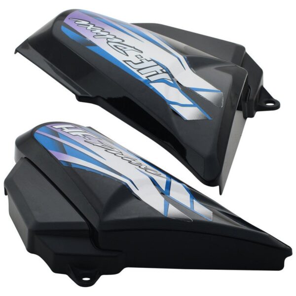Side Panel / Side Cowl Set Fit For Hero Hf-deluxe Type 3 Black (blue Sticker)