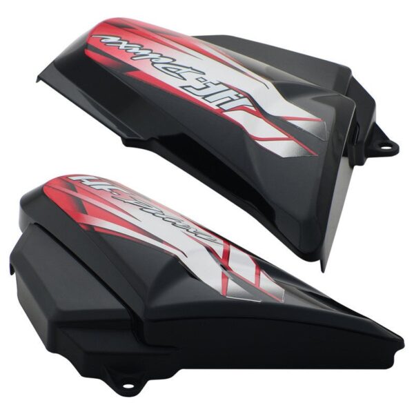 Side Panel / Side Cowl Set Fit For Hero Hf-deluxe Type 3 Black (red Sticker)