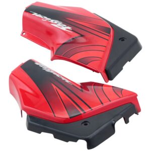 Side Panel / Side Cowl Set Fit For Hero Passion Plus New Model Sports Red Colour (black Sticker) For Black Bike