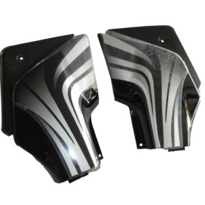 Side Panel / Side Cowl Set Fit For Hero Passion Pro Black For Silver Bike