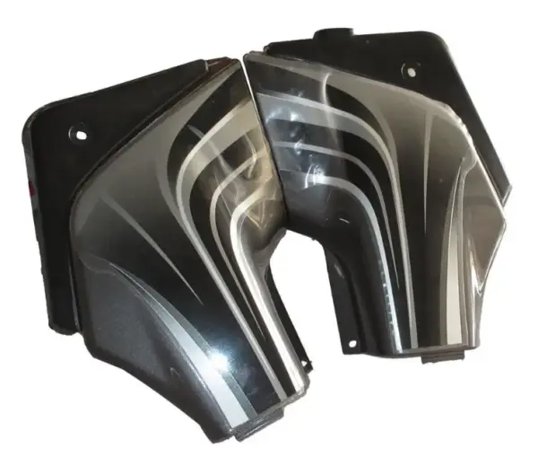 Side Panel / Side Cowl Set Fit For Hero Passion Pro Digital Heavy Grey Colour For Black Bike