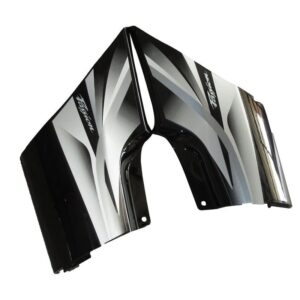 Side Panel / Side Cowl Set Fit For Hero Passion Pro Type 3 Black Colour For Silver Bike Silver Sticker