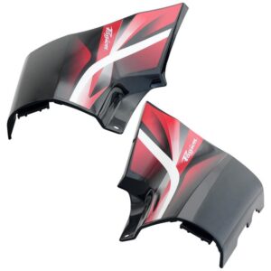 Side Panel / Side Cowl Set Fit For Hero Passion Pro Type 3 Black Colour For Sport Red Bike (red Sticker)