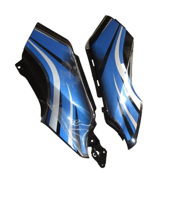Side Panel / Side Cowl Set Fit For Hero Passion Xpro Black Colour For Blue Bike (blue Sticker)