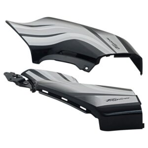 Side Panel / Side Cowl Set Fit For Hero Passion Xpro Black Colour For Silver Bike (silver Sticker)
