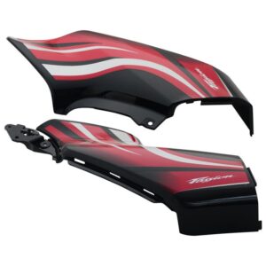 Side Panel / Side Cowl Set Fit For Hero Passion Xpro Black Colour For Sport Red Bike (red Sticker)
