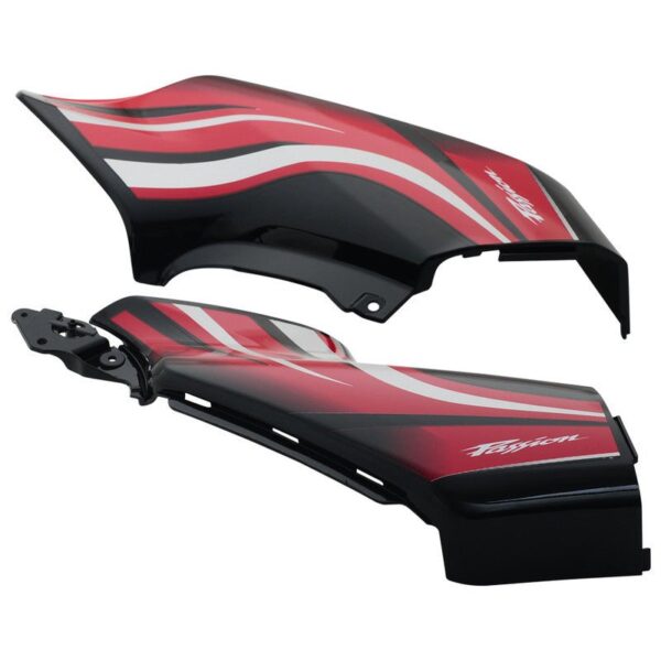 Side Panel / Side Cowl Set Fit For Hero Passion Xpro Black Colour For Sport Red Bike (red Sticker)