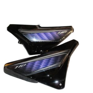 Side Panel / Side Cowl Set Fit For Honda Dream Neo Black ( Blue Sticker)