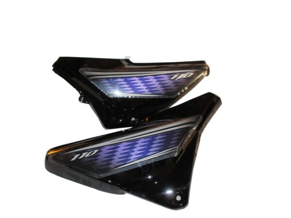 Side Panel / Side Cowl Set Fit For Honda Dream Neo Black ( Blue Sticker)