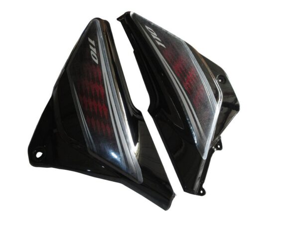 Side Panel / Side Cowl Set Fit For Honda Dream Neo Black (red Sticker)