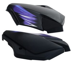 Side Panel / Side Cowl Set Fit For Tvs Starcvti 110 Cc New Model Black (purple Sticker)