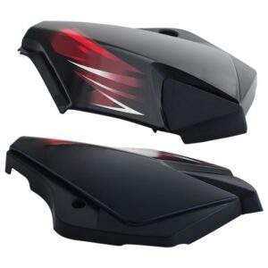 Side Panel / Side Cowl Set Fit For Tvs Starcvti 110 Cc New Model Black (red Sticker)