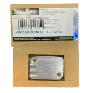 1990653 Silver Front Reservoir Cap (front Master Cylinder Oil Cap) Royal Enfield Bs3/bs4/bs6 And All Uce Models