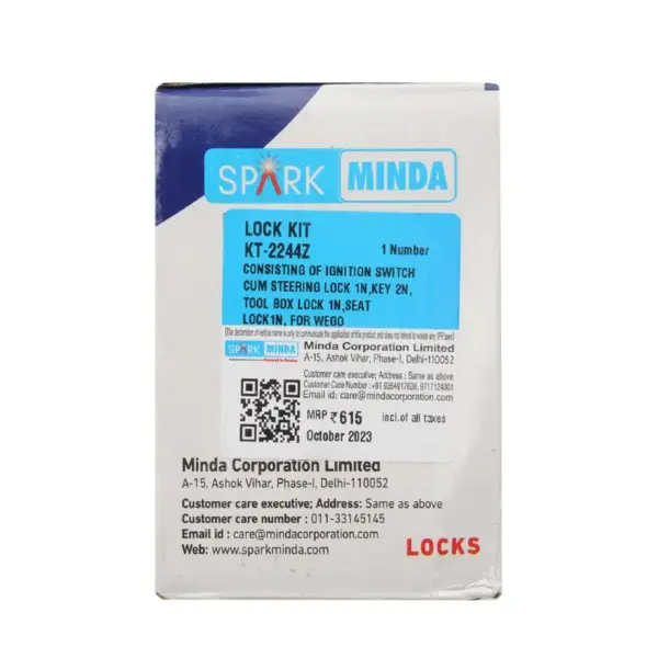 Spark Minda Lock Kit Set Of 3 For Wego - Image 3
