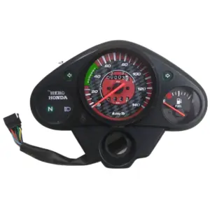 Speedometer Assembly Red For Hero Glamour (old Model)
