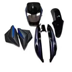 Black & Blue Full Body Kit For Bajaj Platina U47