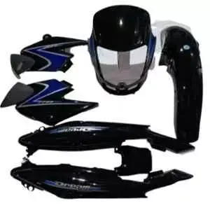 Black & Blue Full Body Kit For Honda Dream Yuga U39