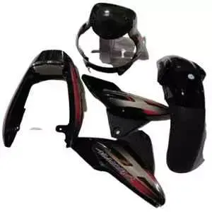 Black & Red Full Body Kit For Bajaj Discover 125cc U20