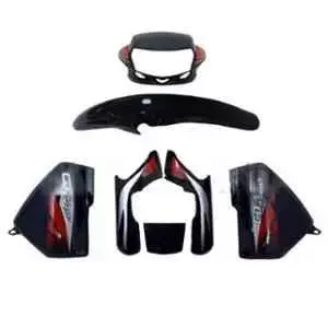 Black & Red Full Body Kit For Honda Cd Deluxe U05