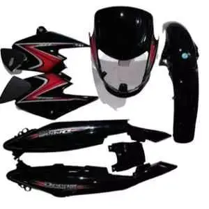 Black & Red Full Body Kit For Honda Dream Yuga Ui38