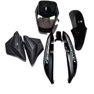 Black & Silver Full Body Kit For Bajaj Platina U49