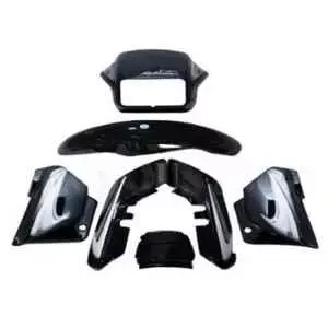 Black & Silver Full Body Kit For Hero Splendor Plus Ui02