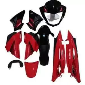 Black & Sport Red Full Body Kit For Hero Glamour Type 7 U62