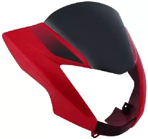 Headlight Visor For Glamour Black & Red Uf165