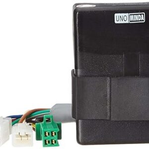 Uno Minda Cd-2003 Cdi - Black Case, 4 & 2 Pin White Wire Coupler, 1 Pin Black & 4 Pin Green - All Wire Wire Coupler For Tvs-scooty Pep+