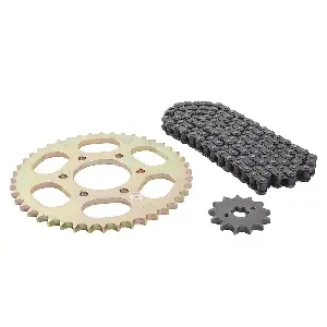 Uno Minda Ch-1023 Chain Sprocket Kit R428 Size-116l/13t/44t(6h) For Bajaj Caliber Croma, Aspire
