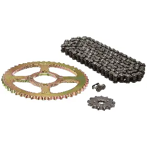 Uno Minda Ch-1035 Chain Sprocket Kit R428 Size-118l/13t/47t(4h)  for Bajaj Caliber K-tec