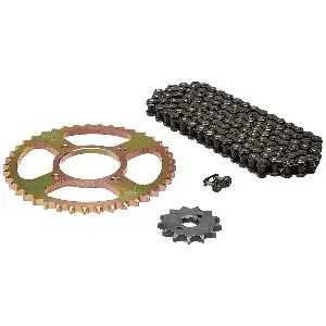 Uno Minda Ch-2003 Chain Sprocket Kit R428 Size-110l/13t/41t(4h) For Tvs Star City (alloy Wheel)