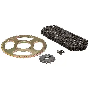 Uno Minda Ch-2014 Chain Sprocket Kit R428 Size-110l/13t/41t(4h) For Tvs Star City 100 Cc