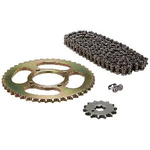 Uno Minda Ch-7001 Chain Sprocket Kit R428h Size-120l/ 14t/ 45t(4h) For Yamaha Fazer, Ybr 125, Ss 125, Graffiti