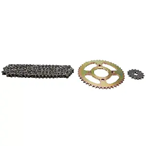 Uno Minda Ch-7007 Chain Sprocket Kit R428h Size-112l/ 14t/ 44t(4h) For Yamaha Ybx, Yd 125 Cc