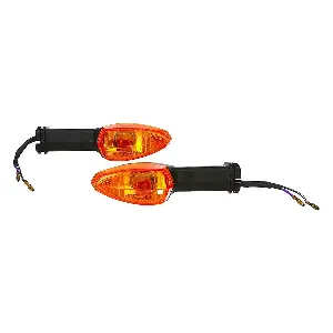 Uno Minda Rs-135-bla-zx-fl Amber Lens Blinker Lamp Assembly Front Lh For Suzuki Gixxer (set Of 2 Pcs)